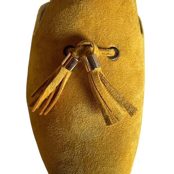 Beast Fashion Gem-01 Suede Pointed Toe Slip On Tassels Flat Loafer Mules - Picture 5 of 8